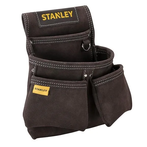 pouch for belt with 3 compartments and tape holder