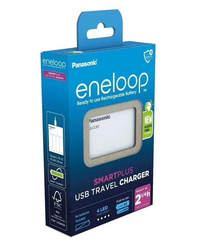 USB Battery Charger PANASONIC Eneloop Smartplus BQ-CC87 (BQ-CC87USB)