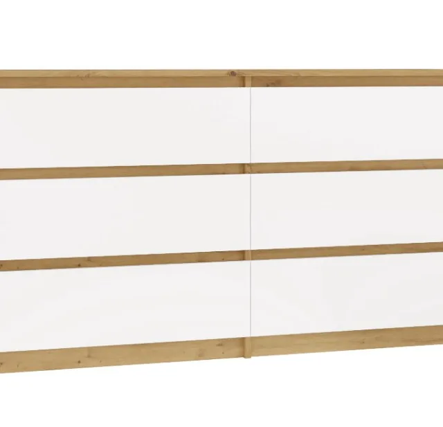 M6 MALWA CHEST OF DRAWERS 140 CM 6 DRAWERS OAK ARTISAN/WHITE