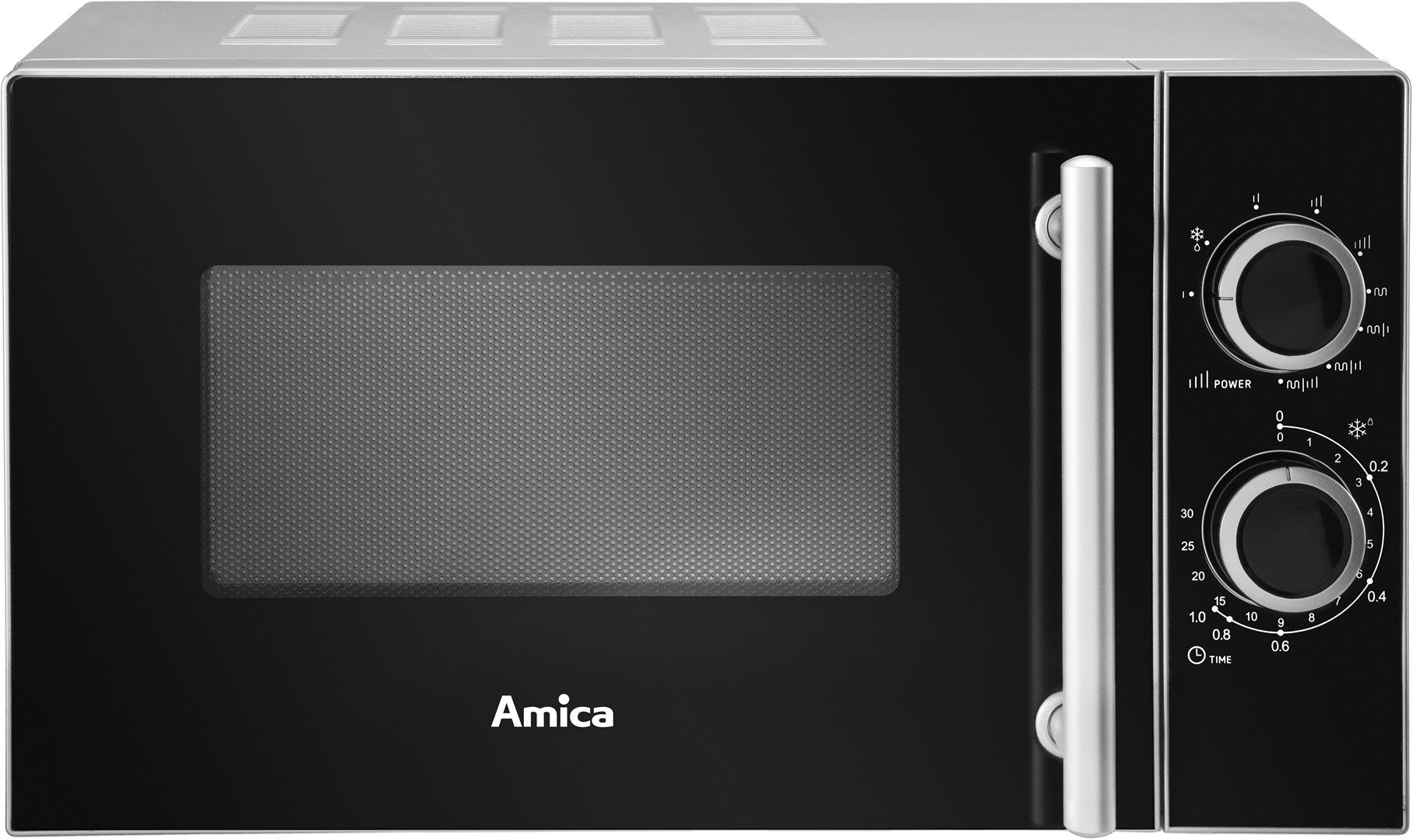 Amica AMGF20M1GS Microwave Countertop Grill Microwave 20 L 700 W Black Silver