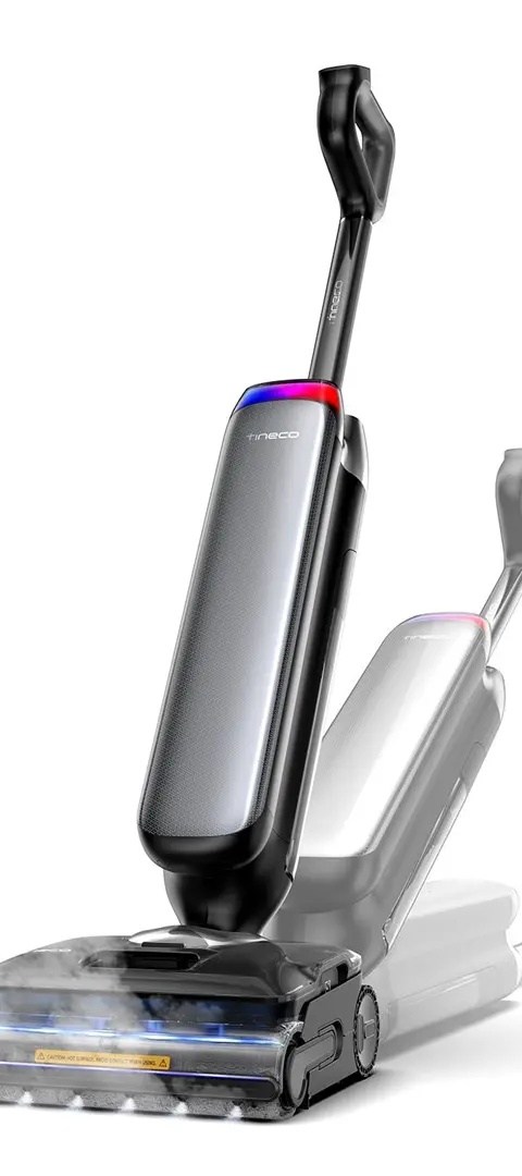 Tineco Floor One S9 Artist Steam Pro Upright vacuum Battery Dry&wet Bagless Black, Silver
