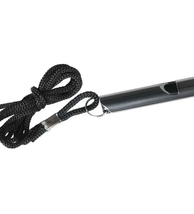 Survival Whistle Aluminium Black