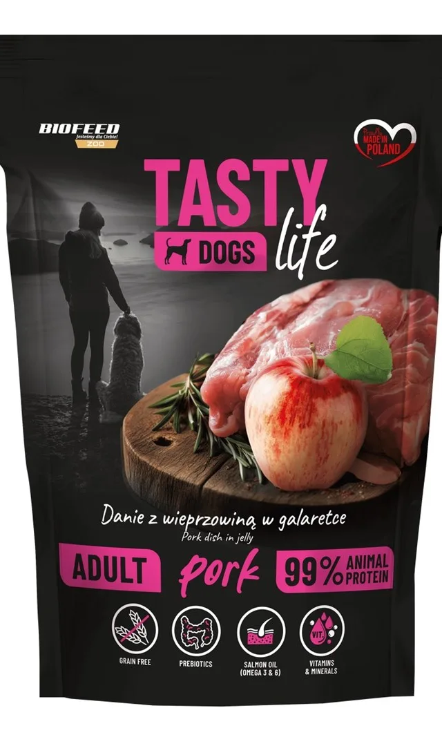 BIOFEED Tasty Dogs Life Pork - Wet Dog Food - 500g