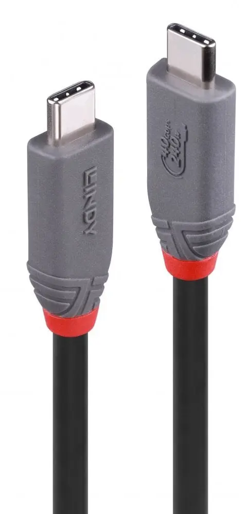 Lindy 1.5m USB 4 240W Type C Cable, Anthra Line