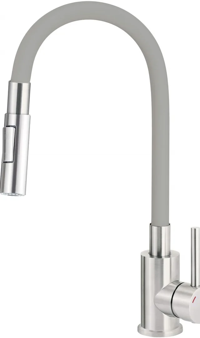 Kitchen Faucet With Bent Spout - 2 Types Of Spray
