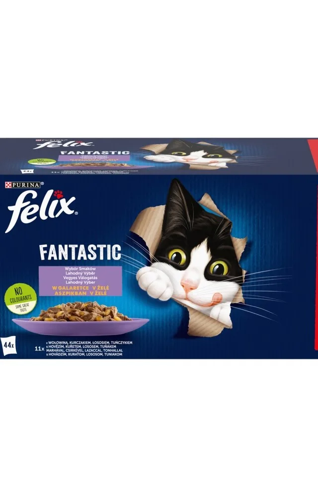 PURINA Felix Fantastic Mix In Jelly - Wet Cat Food - 44 X 85g