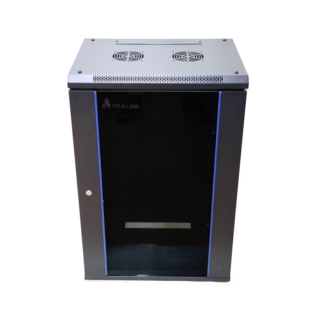 Extralink Rackmount Cabinet 15U 600x600 Black Wall Mounted