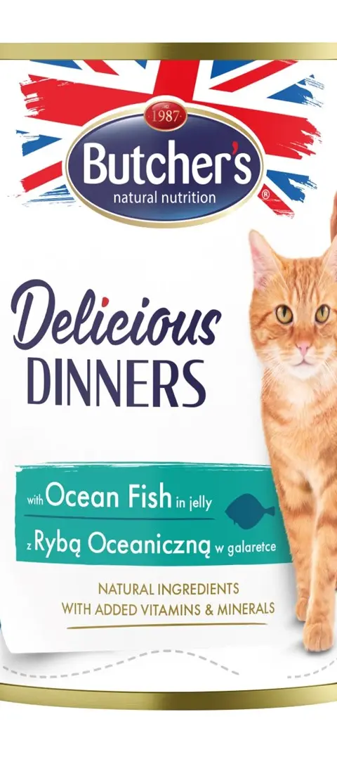 BUTCHER'S Delicious Dinners Ocean Fish Chunks In Jelly - Wet Cat Food - 400 G