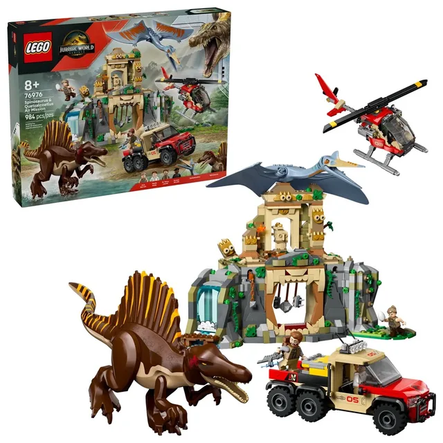 LEGO JURASSIC WORLD 76976 Spinosaurus Quetzalcoatlus Air Mission