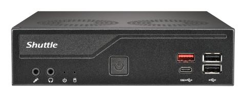 Shuttle Slim PC DH810 , S1851, 1x HDMI (2.1), 1x DP, 1x USB-C (DP), 1x 2.5", 2x M.2, 2x LAN (Intel 1G + 2.5G), 2x COM, 24/7 permanent operation, incl. VESA