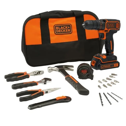 Black Decker BDCDC18HTSA-QW Drill Key Black Orange