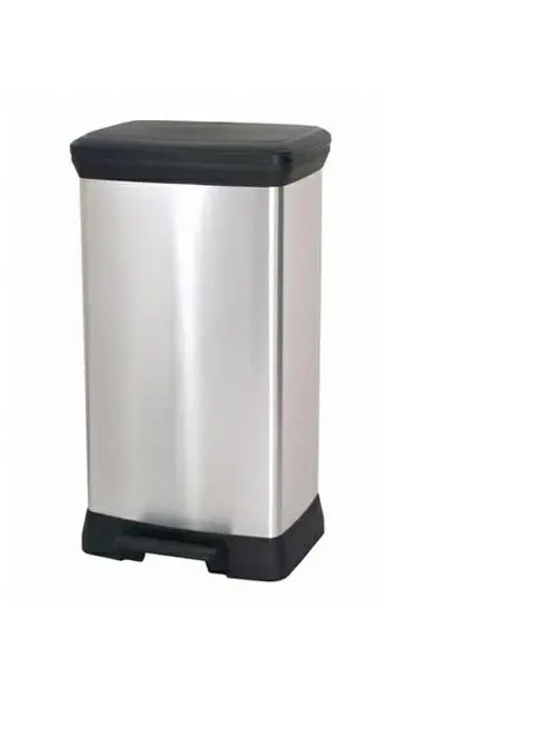 CURVER PEDAL WASTE BIN 50L /IML METALLIZED
