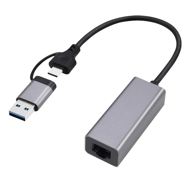 Gembird A-USB3AC-LAN2G-01 PowerLine network adapter 2500 Mbit/s Ethernet LAN Black, Grey 1 pc(s)
