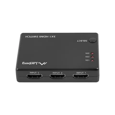 Lanberg 3-Port HDMI Switch With Micro USB Remote