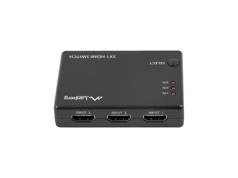 Lanberg 3-Port HDMI Switch With Micro USB Remote