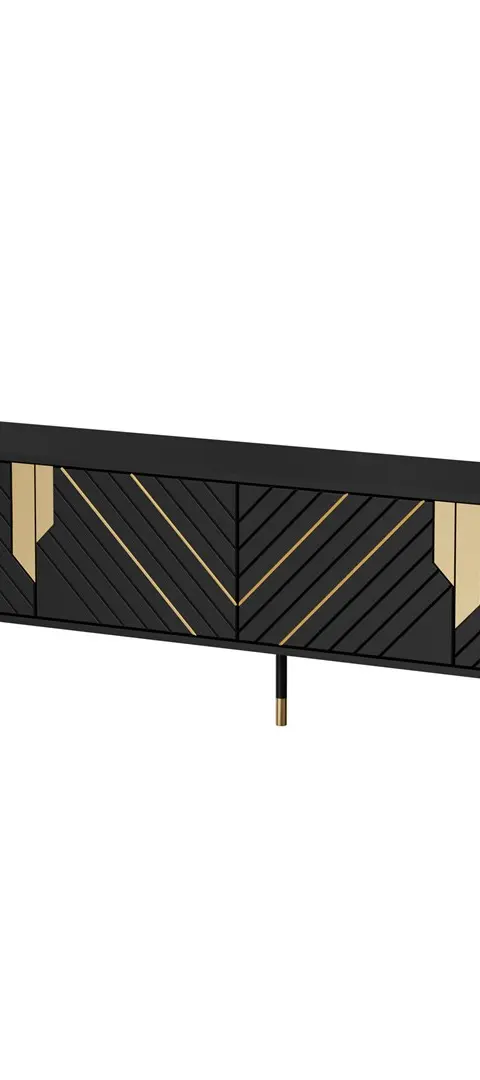 Cama 4D MOUNTAIN TV Cabinet 204x40x55 Black Gold