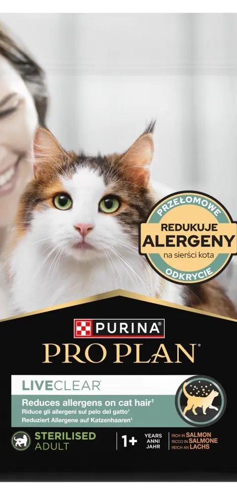 PURINA Pro Plan LiveClear Sterilised Rich In Salmon - Dry Cat Food - 1 4kg