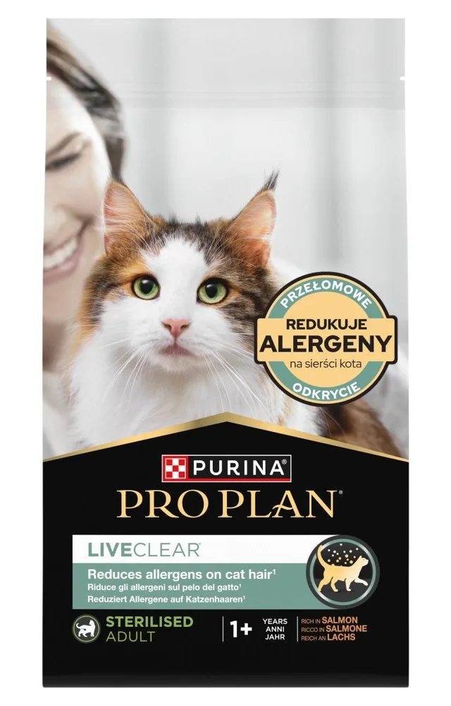 PURINA Pro Plan LiveClear Sterilised Rich In Salmon - Dry Cat Food - 1 4kg