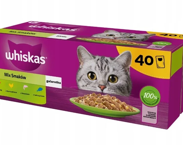 WHISKAS Mix Favourites In Jelly - Wet Cat Food - 40x85 G