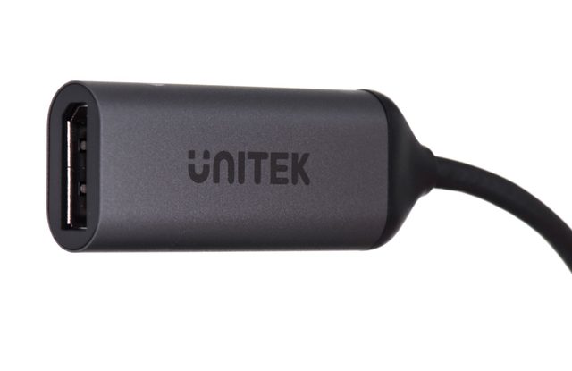UNITEK V1415A video cable adapter 0.15 m USB Type-C DisplayPort Grey