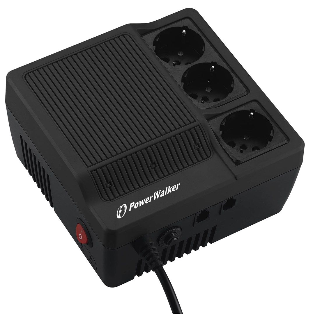 PowerWalker AVR 1000 Voltage Regulator 3 AC Outlet(S) 180-264 V Black