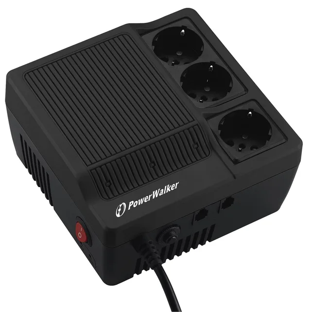 PowerWalker AVR 1000 Voltage Regulator 3 AC Outlet(S) 180-264 V Black