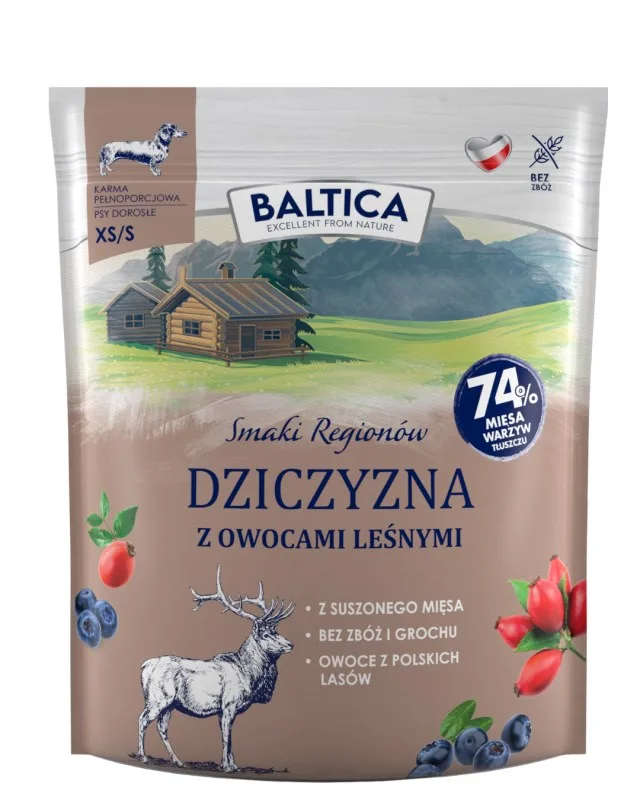 BALTICA Smaki RegionóW Small Breeds Venison With Forest Fruits - Dry Dog Food - 1kg