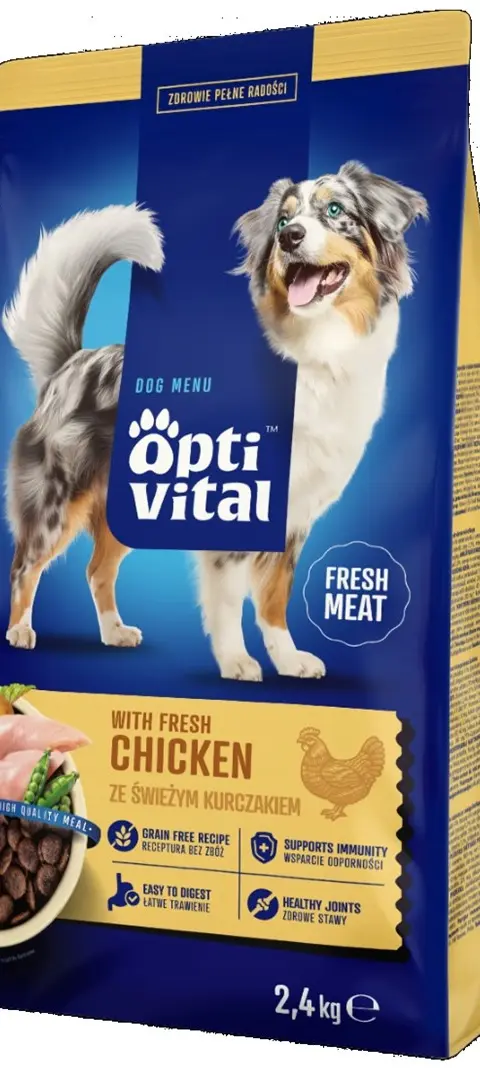 OPTIVITAL With Fresh Chicken - Dry Dog Food - 2 4kg