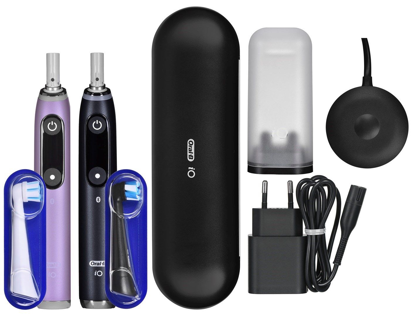BRAUN ORAL-B ELECTRIC TOOTHBRUSH IO 9N SET DUO BLACK ONYX ROSE QUARTZ