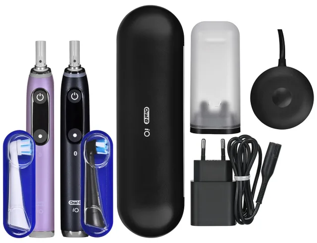 BRAUN ORAL-B ELECTRIC TOOTHBRUSH IO 9N SET DUO BLACK ONYX ROSE QUARTZ
