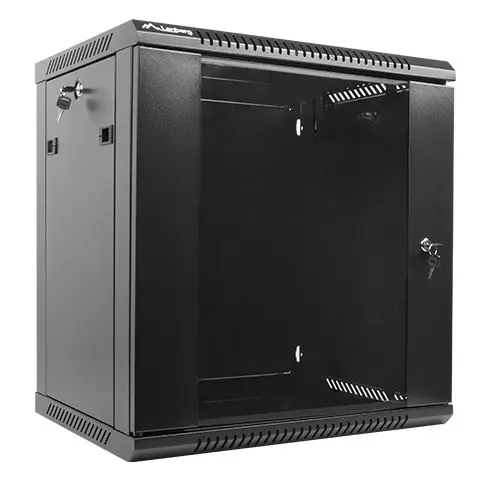 Lanberg WF01-6412-10B rack cabinet 12U Wall mounted rack Black