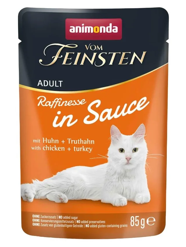 ANIMONDA Vom Feinsten Raffinesse In Sauce Chicken With Turkey - Wet Cat Food - 85g