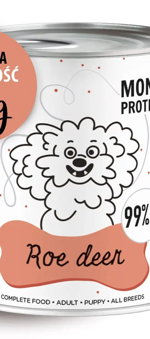 PAKA ZWIERZAKA Pepe Roe Deer - Wet Dog Food - 800g