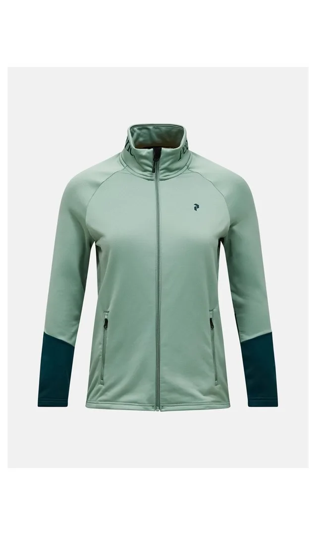 Bluza damska PEAK PERFORMANCE W Rider Essentials Midlayer Zip Jacket kolor zielony - S