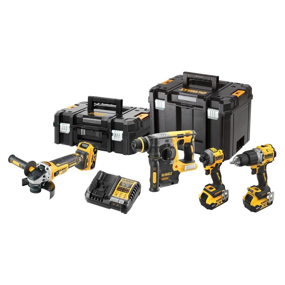 DeWalt DCK429P3T-QW Combo Set DCD805 DCG405 DCH273 DCF850 18 V Black Yellow