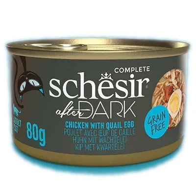 SCHESIR After Dark Chicken Fillet With Quail Egg In Broth - Wet Cat Food - 80g