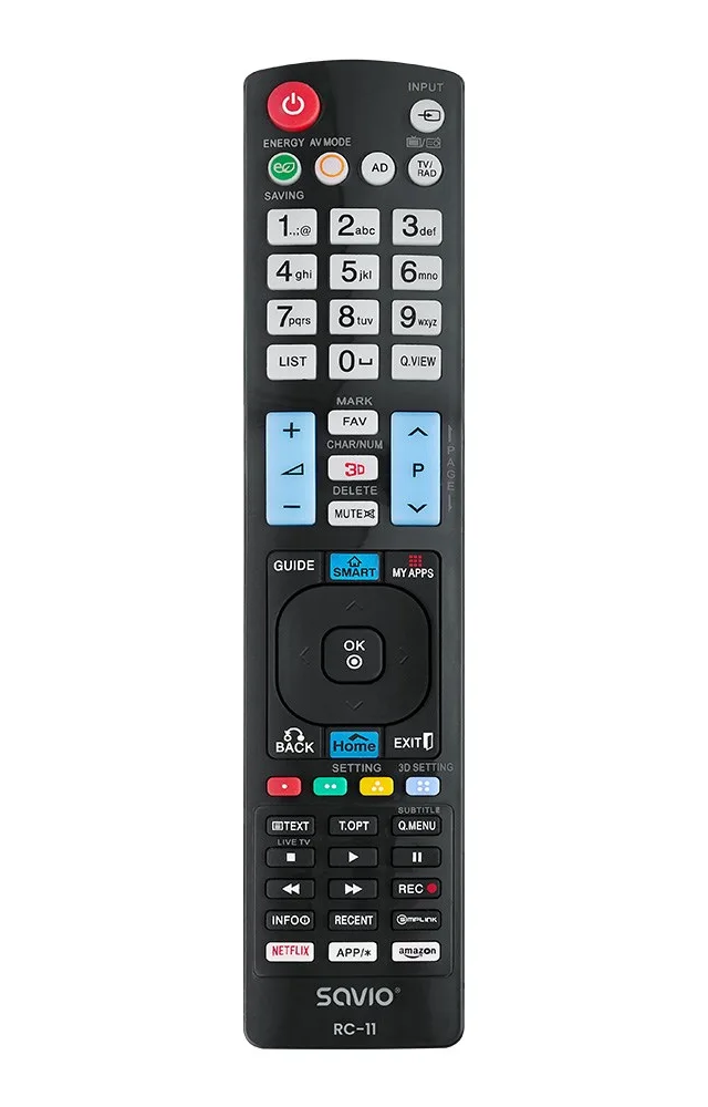 Savio RC-11 Remote Control IR Wireless TV Press Buttons