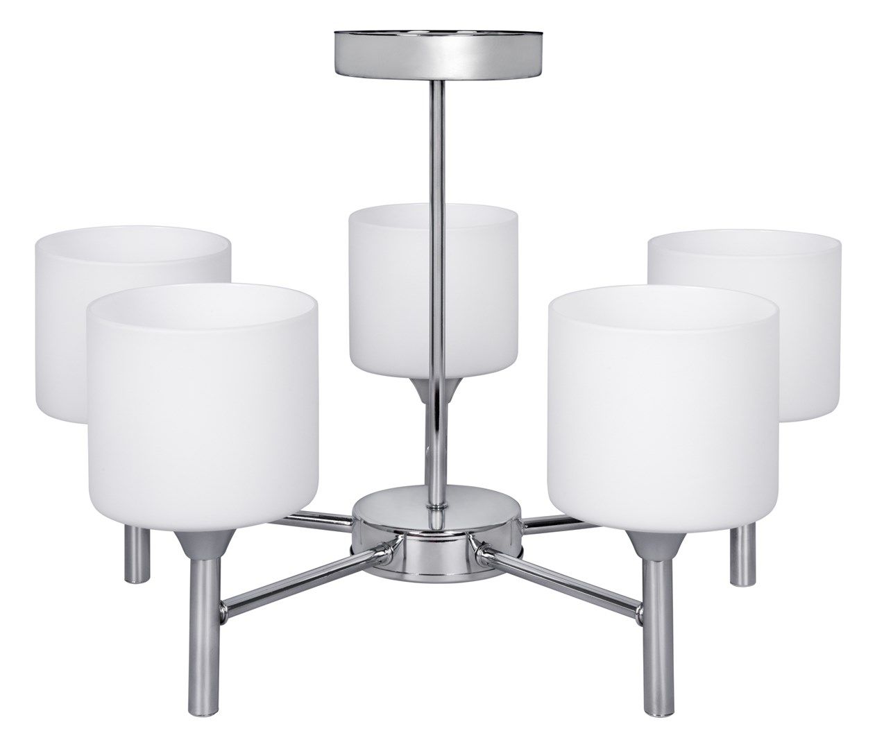 Classic Chandelier Pendant Ceiling Lamp Activejet MIRA Chrome 5xE27 For Living Room