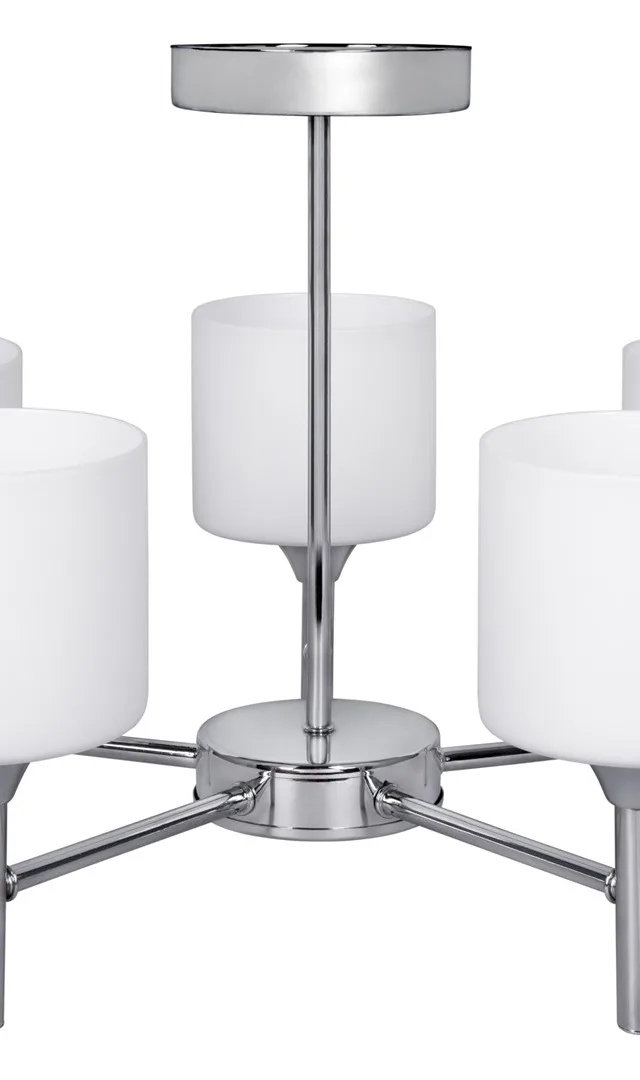 Classic Chandelier Pendant Ceiling Lamp Activejet MIRA Chrome 5xE27 For Living Room