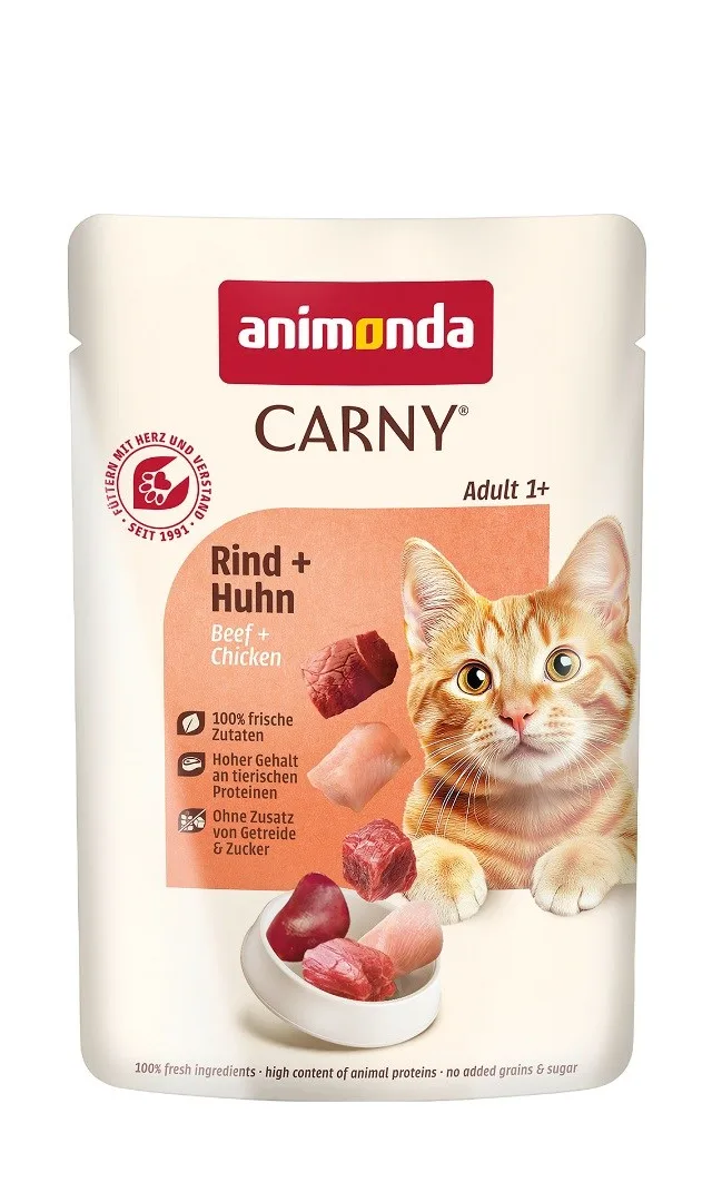 ANIMONDA Carny Adult Beef And Chicken - Wet Cat Food - 85g