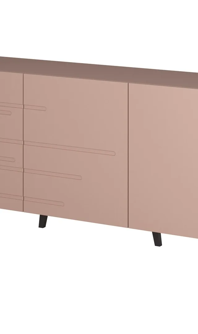 Nova Chest Of Drawers 155x40x72 Pink Mat