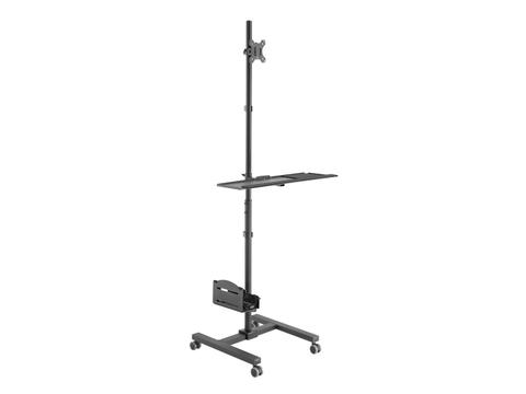 EQUIP 650171 Multimedia-Wagen Min. 43,2 Cm (17") Max. 81,3 Cm (32") Max. VESA 100 X 100 8 Kg Black