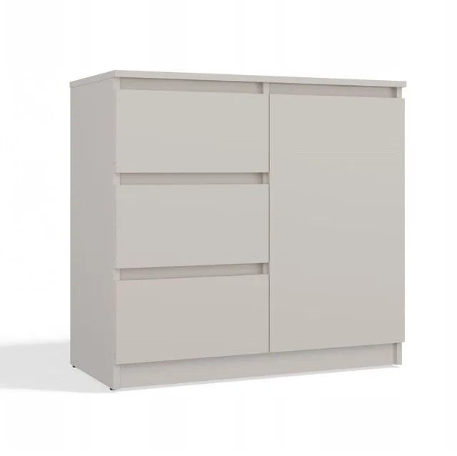 CHEST OF DRAWERS 1 DOOR 3 DRAWERS COLOUR CASHMERE