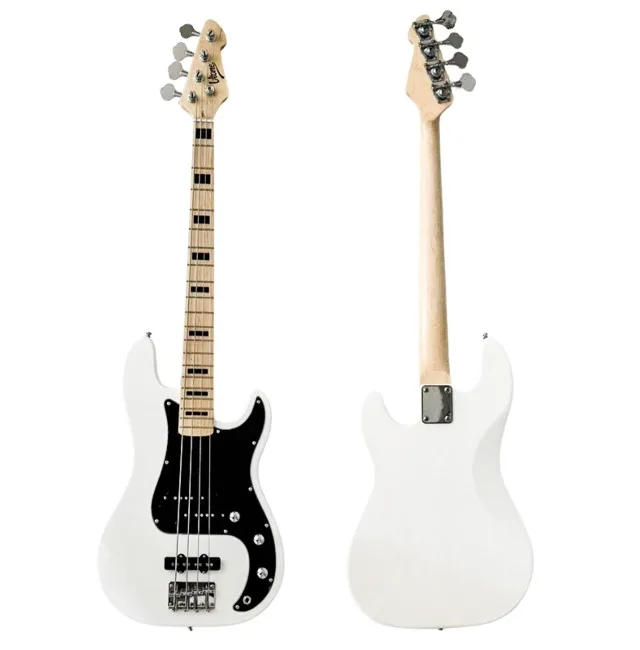 Electric Bass Guitar V-TONE PJB46 WH White 4/4