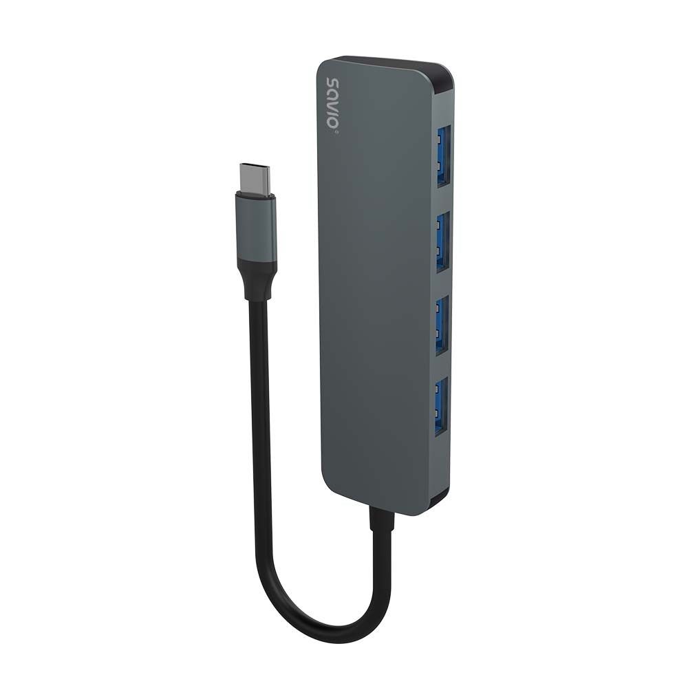 SAVIO Hub USB-C - 4 X USB-A AK-54