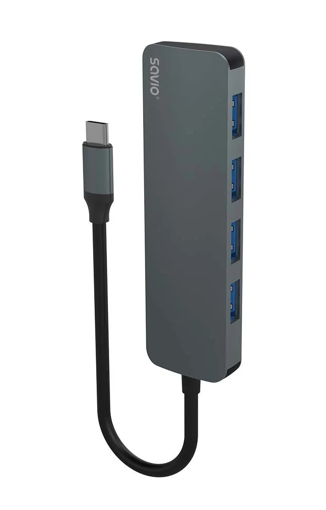 SAVIO Hub USB-C - 4 X USB-A AK-54