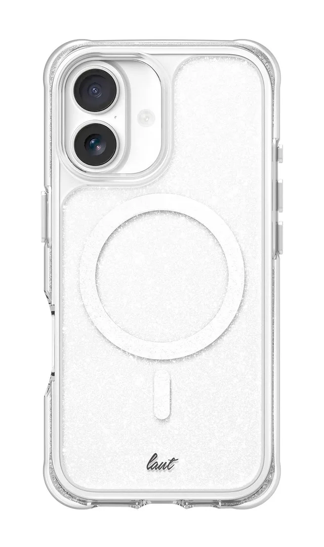LAUT AERO SPARKLE mobile phone case 16 cm (6.3") Cover Silver, Transparent