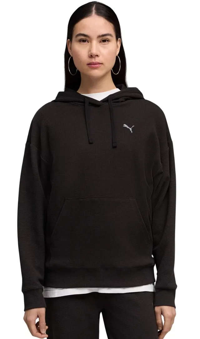 Bluza damska Puma ESS Elevated Comfort Hoodie czarna 691814 01 M
