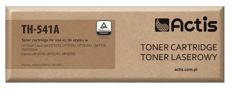 Actis TH-541A toner (replacement for HP 125A CB541A, Canon CRG-716C; Standard; 1500 pages; cyan)