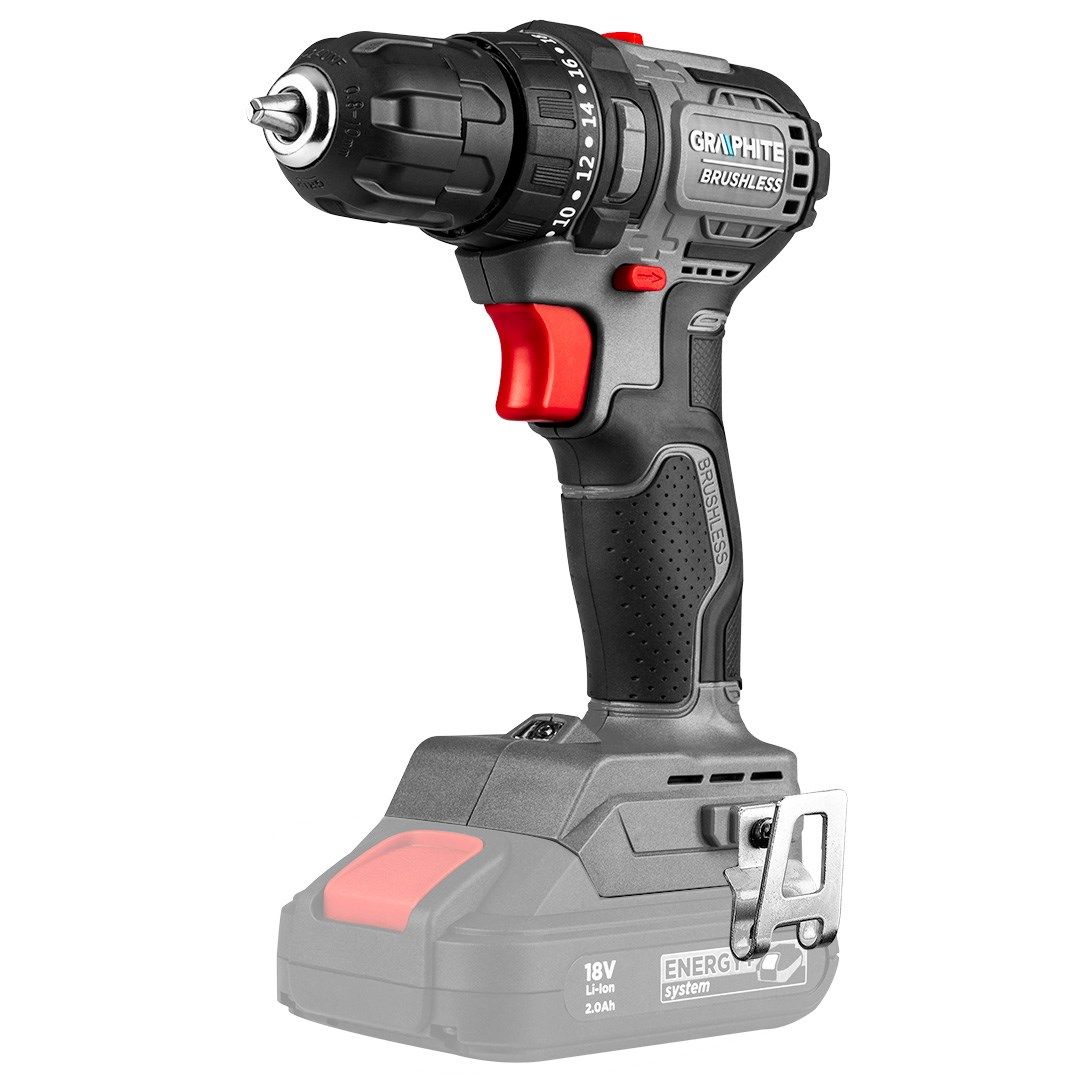 Brushless Drill Driver 18V 10mm Chuck Compact Energy Without Battery
